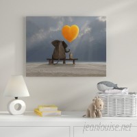 Zoomie Kids 'Elephant and Dog' Print on Wrapped Canvas ZMIE6308