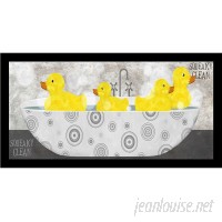 Buy Art For Less 'Duck Bath Poster' by Beth Albert Framed Graphic Art BYAR2891
