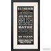 Red Barrel Studio 'Bathroom Rules' Contemporary Framed Textual Art on Wood RDBT6709