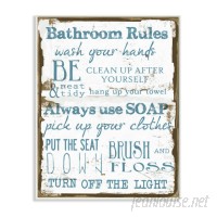 Stupell Industries 'Classic Bathroom Rules Stretched' Textual Art on Canvas VYH2859