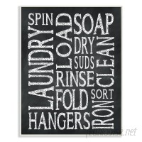 Stupell Industries 'Laundry Words Typography Chalk Look' Textual Art on Canvas VYH2184
