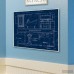 Stupell Industries Master Bath Blueprint Wall Plaque SXI1287