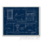Stupell Industries Master Bath Blueprint Wall Plaque SXI1287
