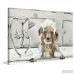Three Posts 'Bubble Bath Puppy' Oil Painting Print on Wrapped Canvas TRPT4895