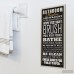 Trent Austin Design 'Bathroom Rules Tall Rectangle' Framed Textual Art On Wood TRNT2377