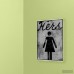 Trent Austin Design 'Hers Distressed Bathroom Sign' Graphic Art on Canvas TRNT3034