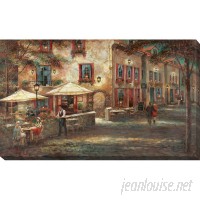 Alcott Hill 'Courtyard Cafe' Painting Print on Wrapped Canvas ACOT6784