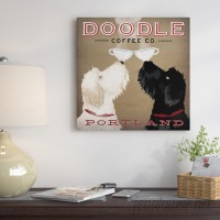 East Urban Home Doodle Coffee Co. Textual Art on Wrapped Canvas ESRB2495