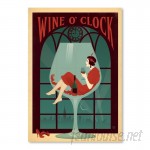 East Urban Home Wine  O' Clock Vintage Advertisement ESRB2198