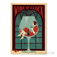 East Urban Home Wine O' Clock Vintage Advertisement ESRB2198