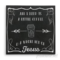 Latitude Run 'Coffee and Jesus' Graphic Art Print on Wrapped Canvas LTDR3128