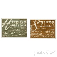 Laurel Foundry Modern Farmhouse 'Herbs and Spices' 2 Piece Textual Art Wall Plaque Set LFMF1416