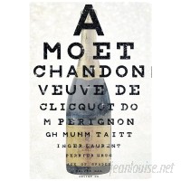 Oliver Gal 'Champagne Eye Chart' Graphic Art on Wrapped Canvas OLGL1282