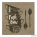 Winston Porter 'Linen Coffee lll' Graphic Art Print on Wood JJM51951
