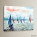 Beachcrest Home 'Sailing Boats Regatta' Painting Print on Wrapped Canvas BCHH4151