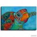 Beachcrest Home 'Seaglass Sea Turtle' Painting Print on Wrapped Canvas BCMH3113