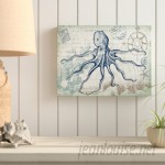 Breakwater Bay 'Seaside Postcard: Octopus' Graphic Art Print on Wrapped Canvas BKWT3307