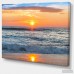 DesignArt Beautiful Sunrise Over the Horizon Modern Beach Photographic Print on Wrapped Canvas ESIG9263