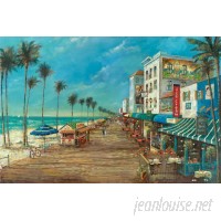 East Urban Home 'A Day on the Boardwalk' Painting Print on Canvas ESUR4023