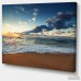 Highland Dunes 'Sunrise and Glowing Waves in Ocean Seashore' Photographic Print on Wrapped Canvas HLDS7089