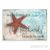Stupell Industries Personalized Beach House with Starfish Wall Plaque Art VYH3552