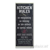 Andover Mills 'Kitchen Rules Chalkboard Look' Textual Art On Wood ADML8114