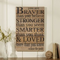 Andover Mills 'You Are Braver Than You Believe ' Textual Art on Wood ANDO8121
