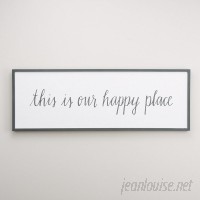 Glory Haus 'Our Happy Place' Framed Textual Art on Wood VGH1715