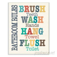 Harriet Bee Wall Plaque 'Colorful Bathroom Rules' Textual Art HBEE7388
