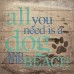Highland Dunes 'All You Need Is a Dog and the Beach' Textual Art on Wood HLDS8764