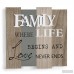 Winston Porter 'Family - Where Life Begins and Love Never Ends' Textual Art on Wood WNPR6213