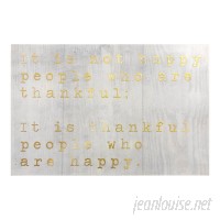 Wrought Studio Happy People Gold Textual Art on Plaque VKGL5893