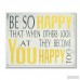 Zipcode Design 'Be So Happy' Textual Art ZPCD4213